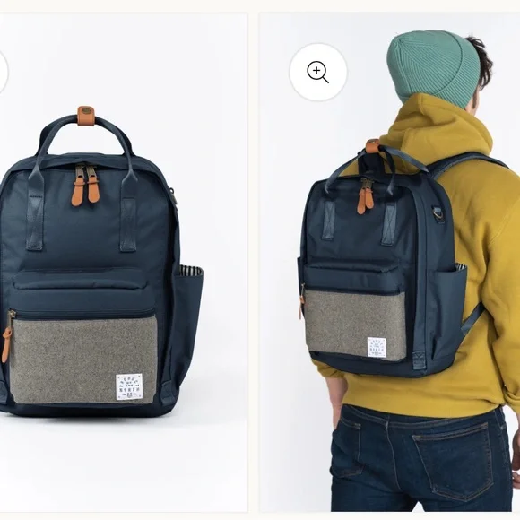 Chic Navy and Gray Baby Bag Set - Picture 3 of 6